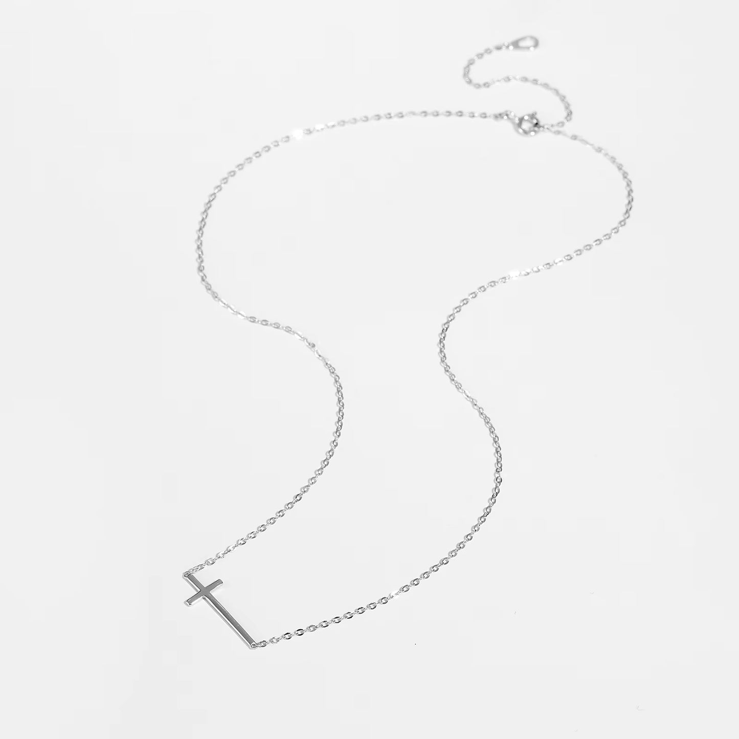 Puregrace™ 925 Sterling Silver Cross Necklace – Timeless Elegance, Redefined