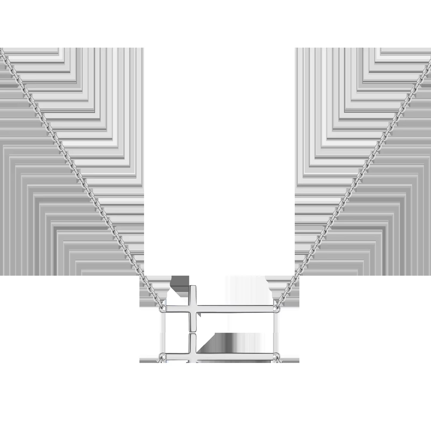 Puregrace™ 925 Sterling Silver Cross Necklace – Timeless Elegance, Redefined